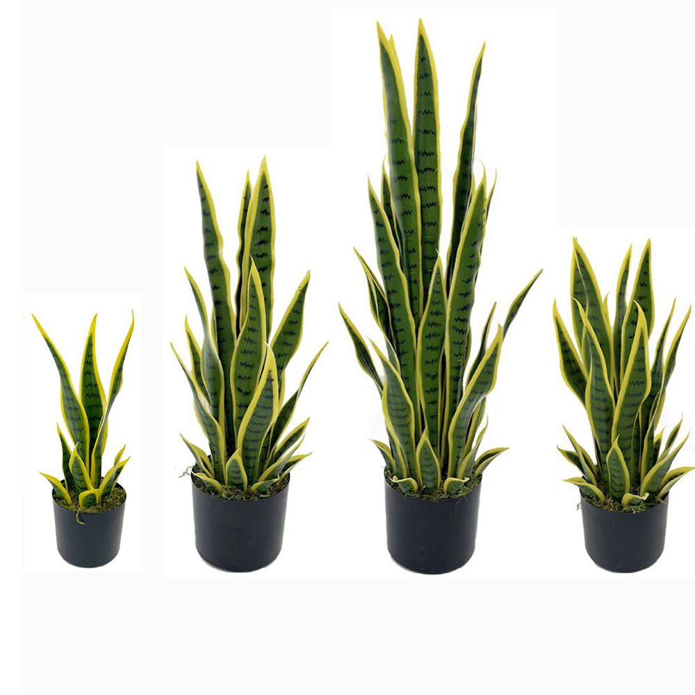 Ficus Lyrata Tree - 40-100cm Artificial Sansevieria Snake Plant With