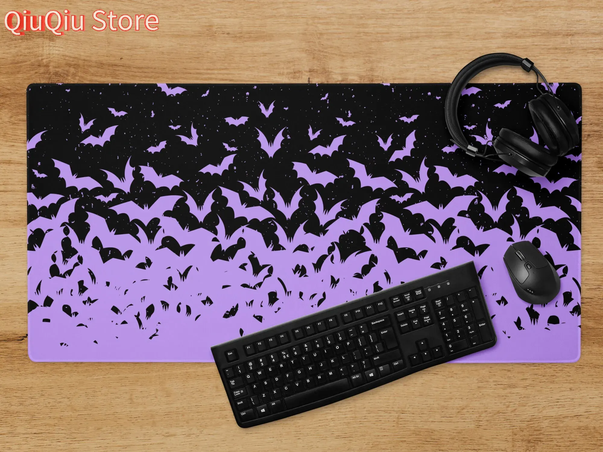 Bats Halloween Desk Mat Purple - Tradescantia Purple 评论和价格